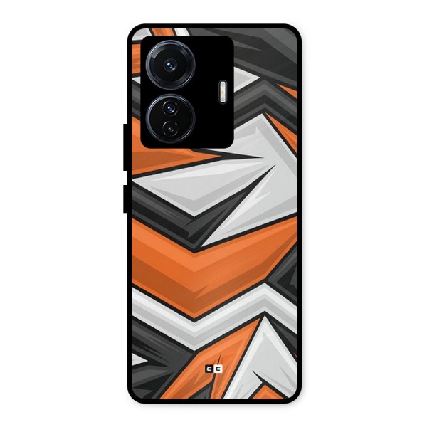 Abstract Comic Metal Back Case for Vivo T1 Pro