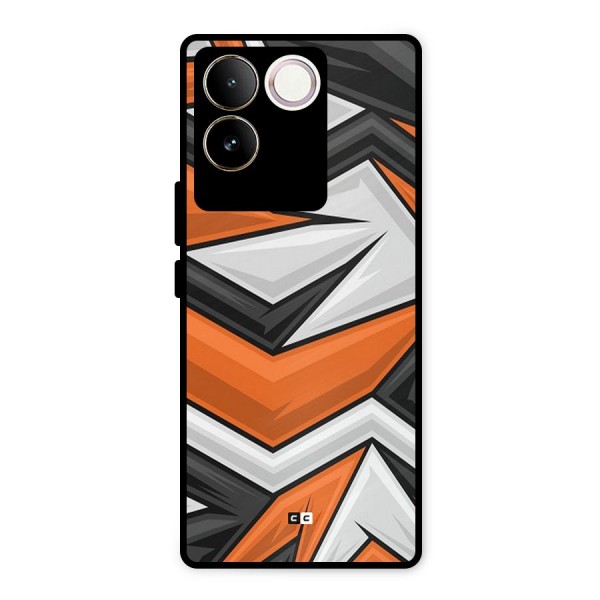 Abstract Comic Metal Back Case for Vivo T2 Pro