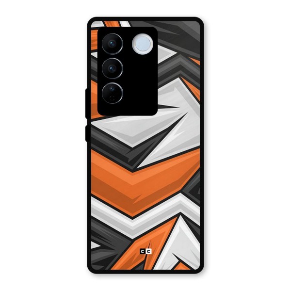 Abstract Comic Metal Back Case for Vivo V27 Pro