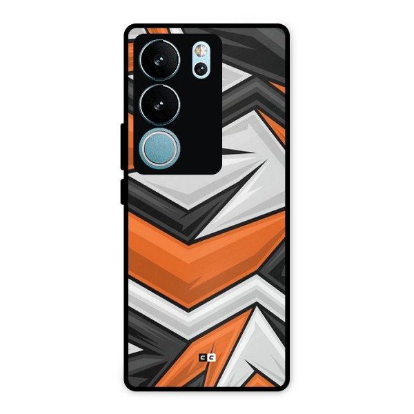 Abstract Comic Metal Back Case for Vivo V29 Pro