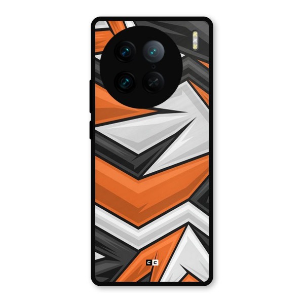 Abstract Comic Metal Back Case for Vivo X90 Pro