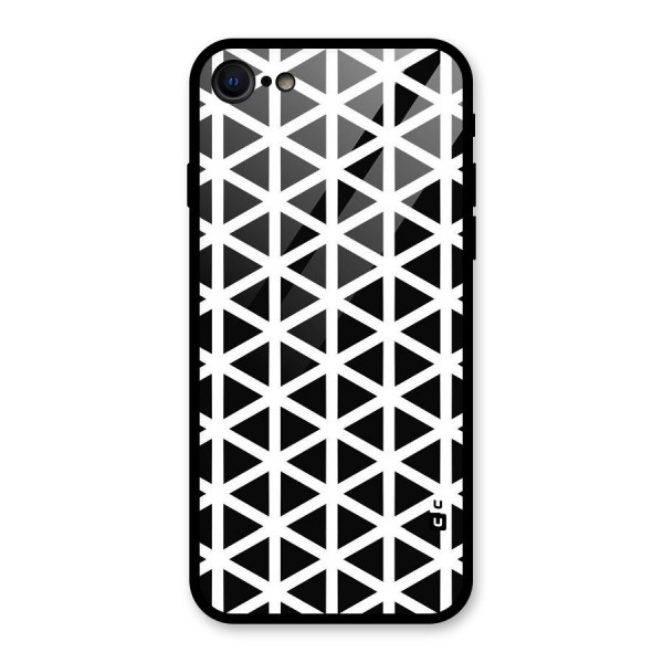 Abstract Geometry Maze Glass Back Case for iPhone 8