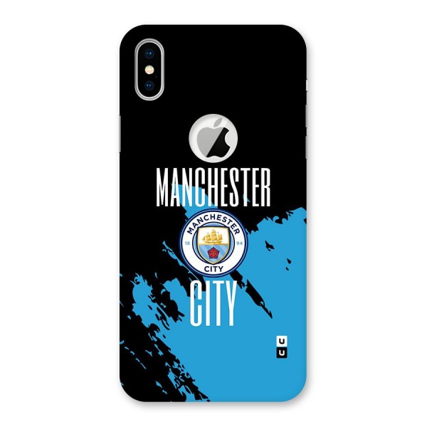 Abstract Manchester Back Case for iPhone XS Logo Cut