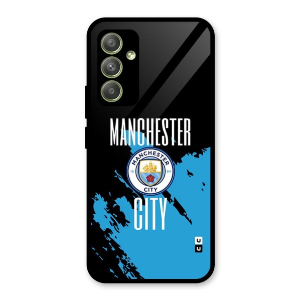 Abstract Manchester Glass Back Case for Galaxy A54