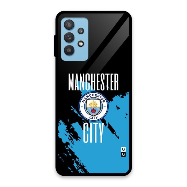 Abstract Manchester Glass Back Case for Galaxy M32 5G