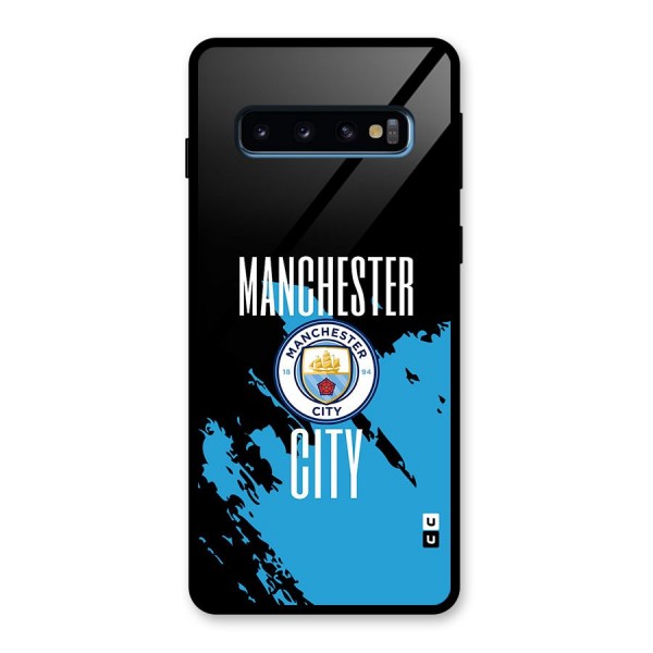 Abstract Manchester Glass Back Case for Galaxy S10