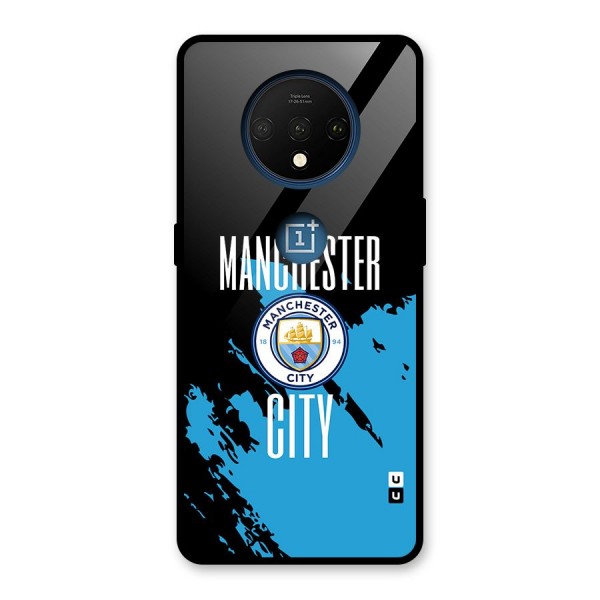 Abstract Manchester Glass Back Case for OnePlus 7T