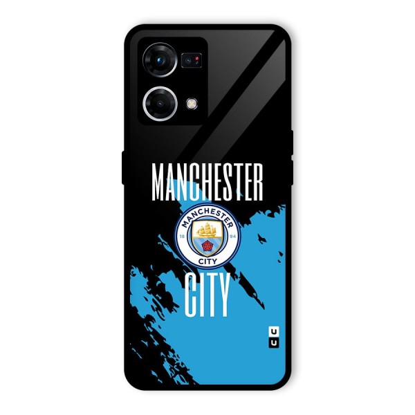 Abstract Manchester Glass Back Case for Oppo F21 Pro 4G