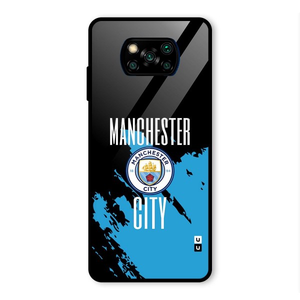 Abstract Manchester Glass Back Case for Poco X3 Pro