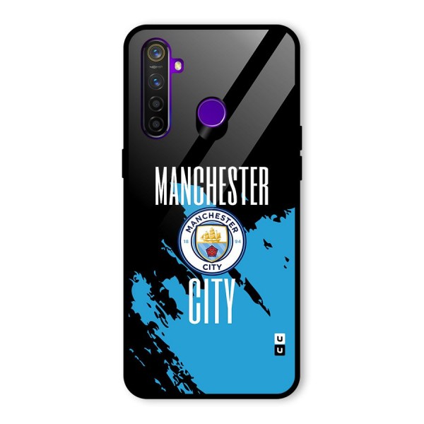 Abstract Manchester Glass Back Case for Realme 5 Pro