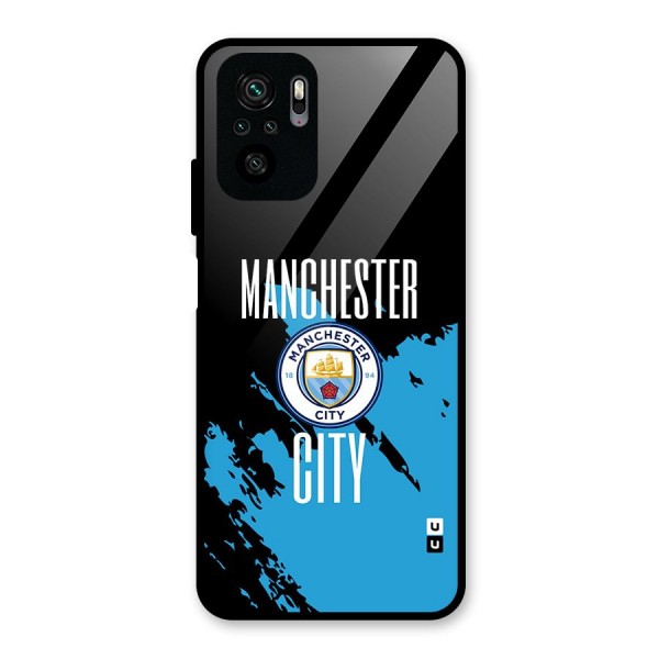 Abstract Manchester Glass Back Case for Redmi Note 10