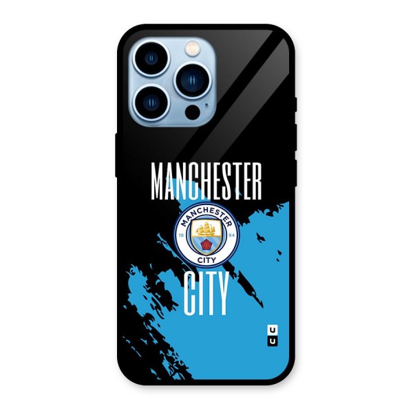 Abstract Manchester Glass Back Case for iPhone 13 Pro