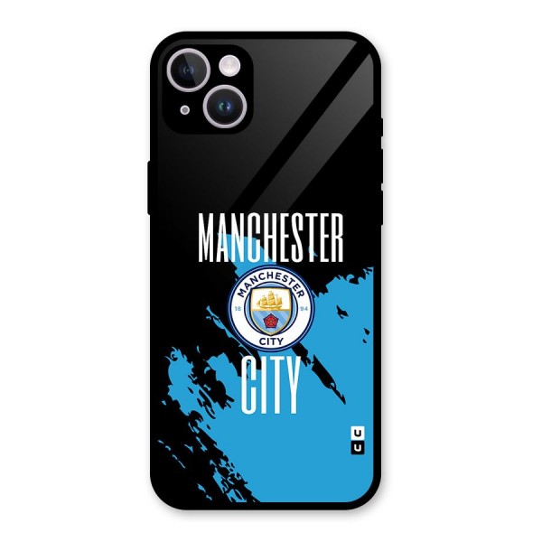 Abstract Manchester Glass Back Case for iPhone 14 Plus