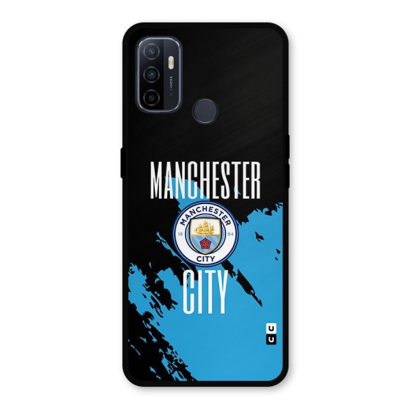 Abstract Manchester Metal Back Case for Oppo A53