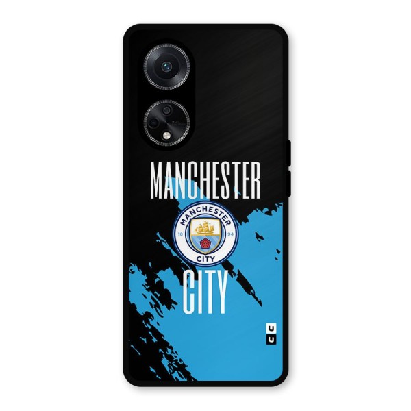 Abstract Manchester Metal Back Case for Oppo F23