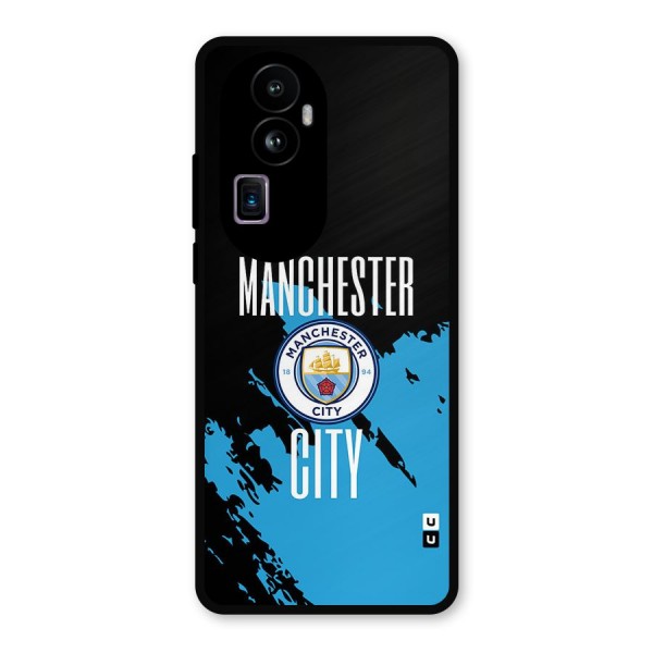 Abstract Manchester Metal Back Case for Oppo Reno10 Pro Plus