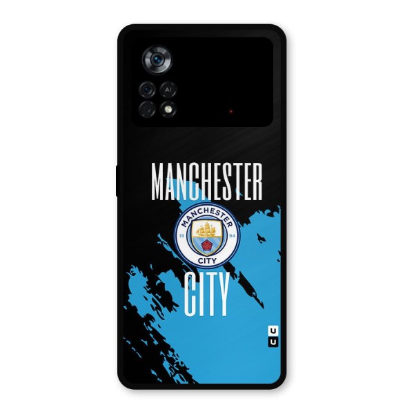 Abstract Manchester Metal Back Case for Poco X4 Pro 5G