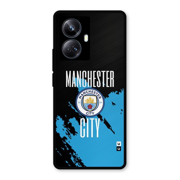 Abstract Manchester Metal Back Case for Realme 10 Pro Plus