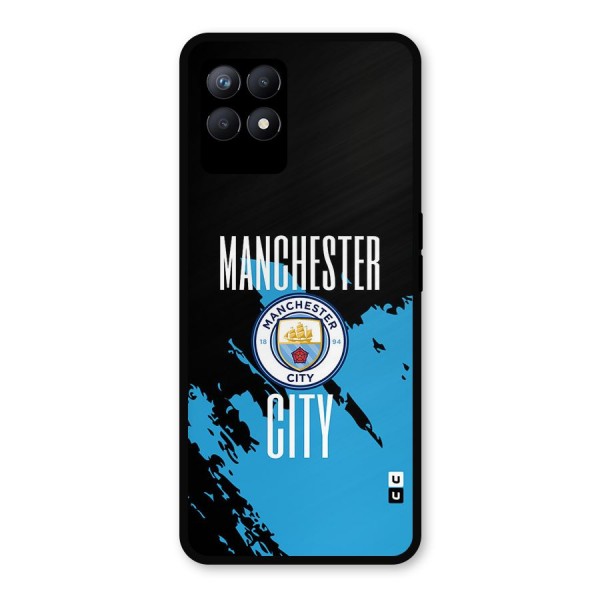 Abstract Manchester Metal Back Case for Realme 8i