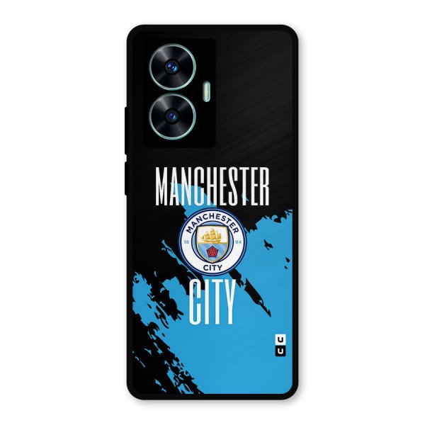 Abstract Manchester Metal Back Case for Realme C55