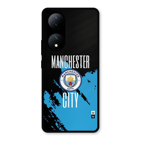 Abstract Manchester Metal Back Case for Vivo T2