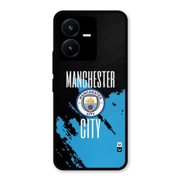 Abstract Manchester Metal Back Case for Vivo Y22s