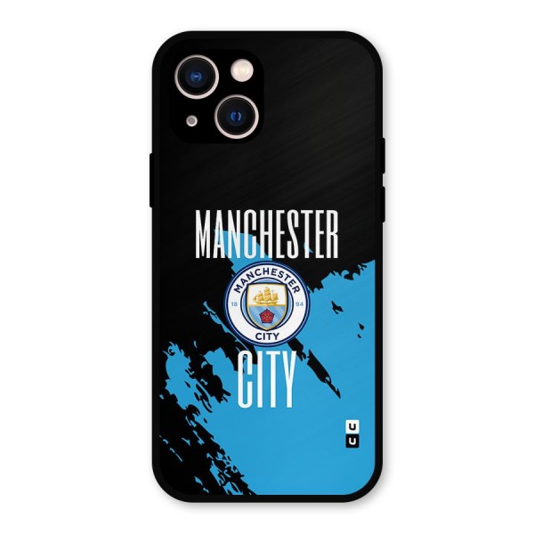 Abstract Manchester Metal Back Case for iPhone 13