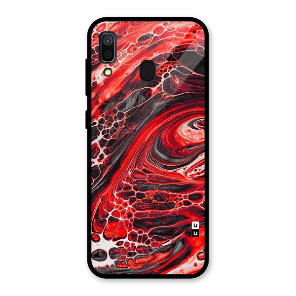 Abstract Pattern Gradient Marbled Glass Back Case for Galaxy A30