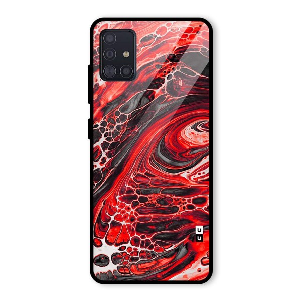 Abstract Pattern Gradient Marbled Glass Back Case for Galaxy A51