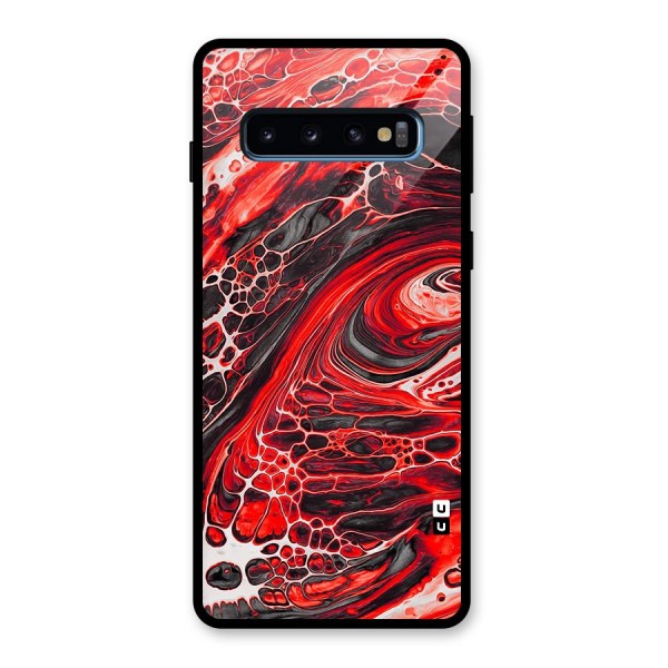 Abstract Pattern Gradient Marbled Glass Back Case for Galaxy S10