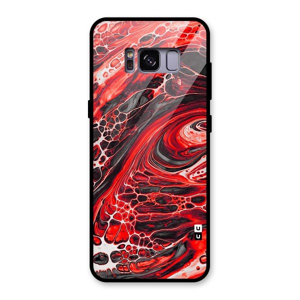 Abstract Pattern Gradient Marbled Glass Back Case for Galaxy S8