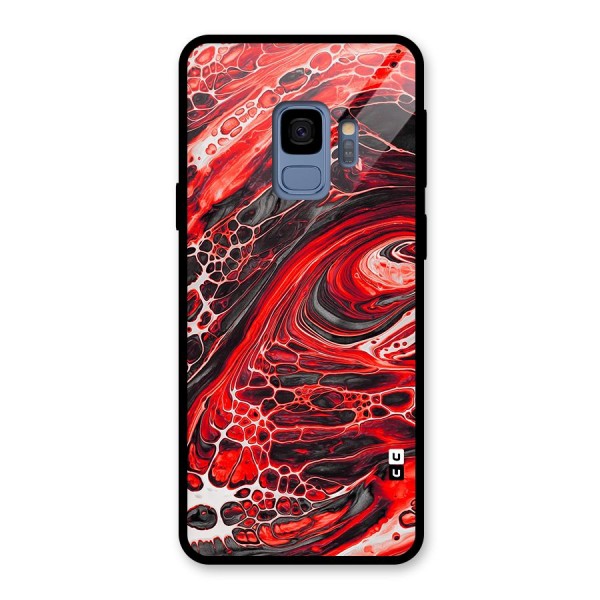 Abstract Pattern Gradient Marbled Glass Back Case for Galaxy S9