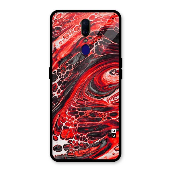 Abstract Pattern Gradient Marbled Glass Back Case for Oppo F11