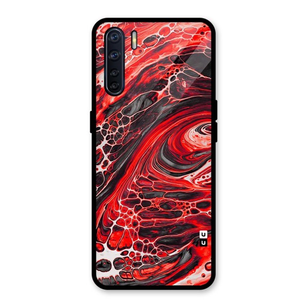 Abstract Pattern Gradient Marbled Glass Back Case for Oppo F15