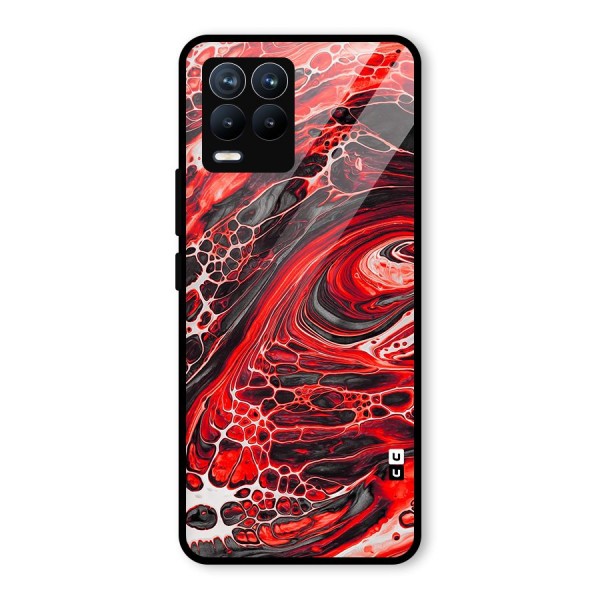 Abstract Pattern Gradient Marbled Glass Back Case for Realme 8