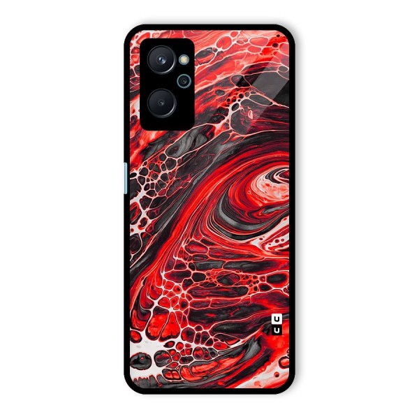 Abstract Pattern Gradient Marbled Glass Back Case for Realme 9i