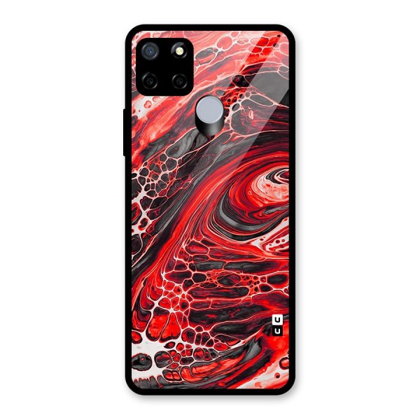 Abstract Pattern Gradient Marbled Glass Back Case for Realme C12