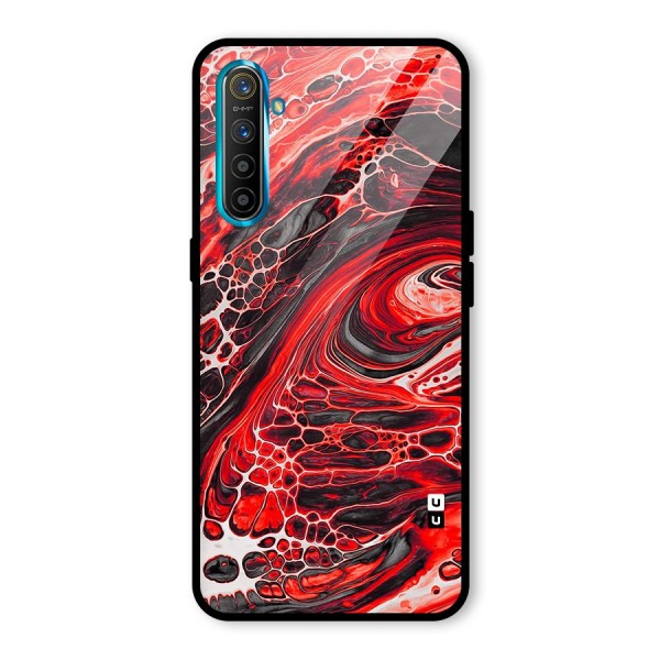 Abstract Pattern Gradient Marbled Glass Back Case for Realme XT