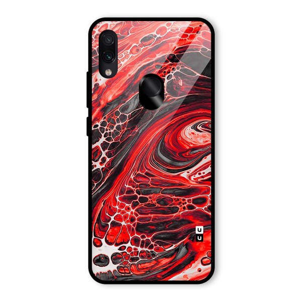 Abstract Pattern Gradient Marbled Glass Back Case for Redmi Note 7S