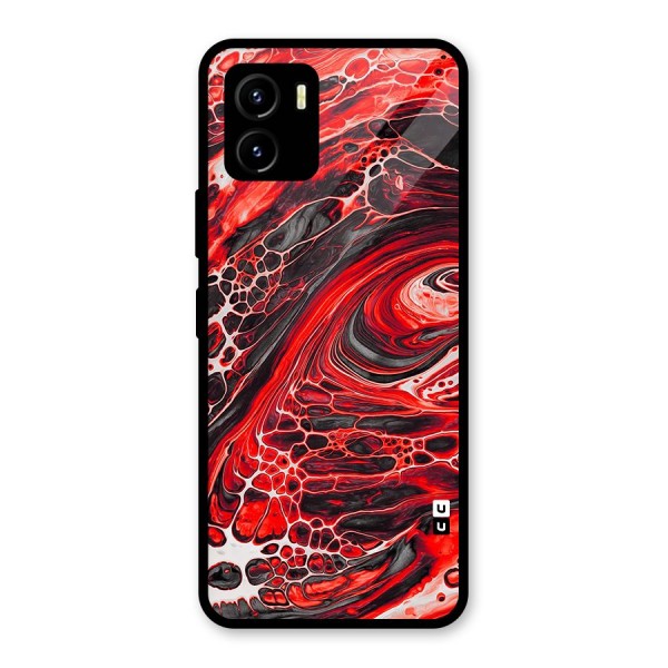 Abstract Pattern Gradient Marbled Glass Back Case for Vivo Y15s