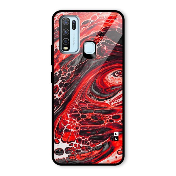 Abstract Pattern Gradient Marbled Glass Back Case for Vivo Y30