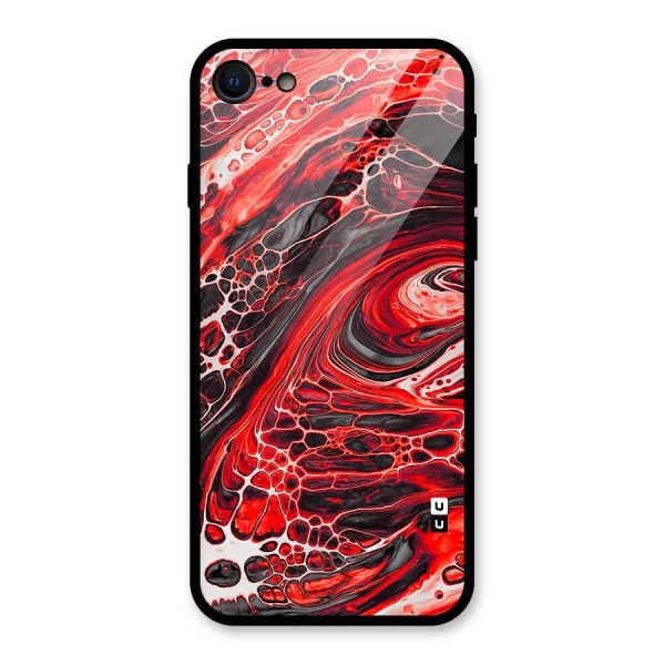 Abstract Pattern Gradient Marbled Glass Back Case for iPhone 8