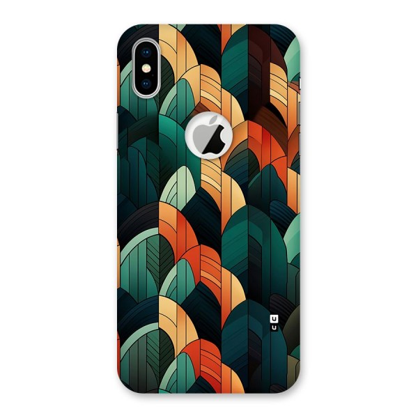 Abstract Seamless Pattern Back Case for iPhone XS Logo Cut