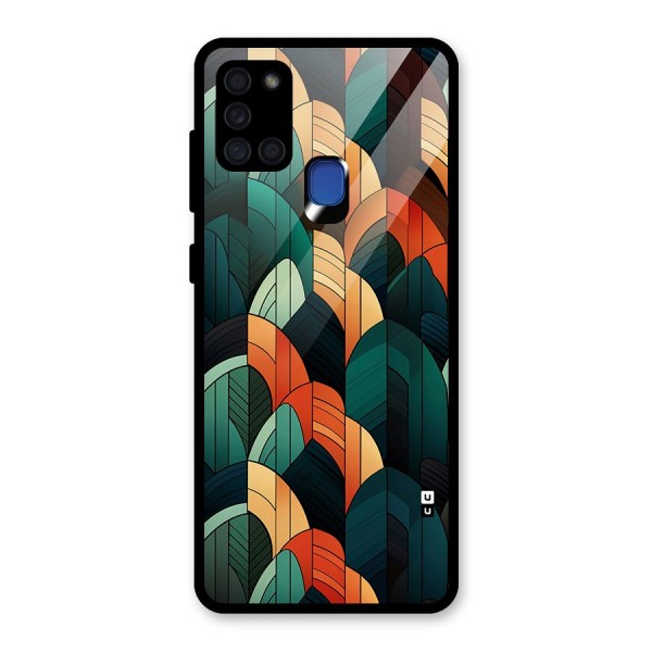 Abstract Seamless Pattern Glass Back Case for Galaxy A21s