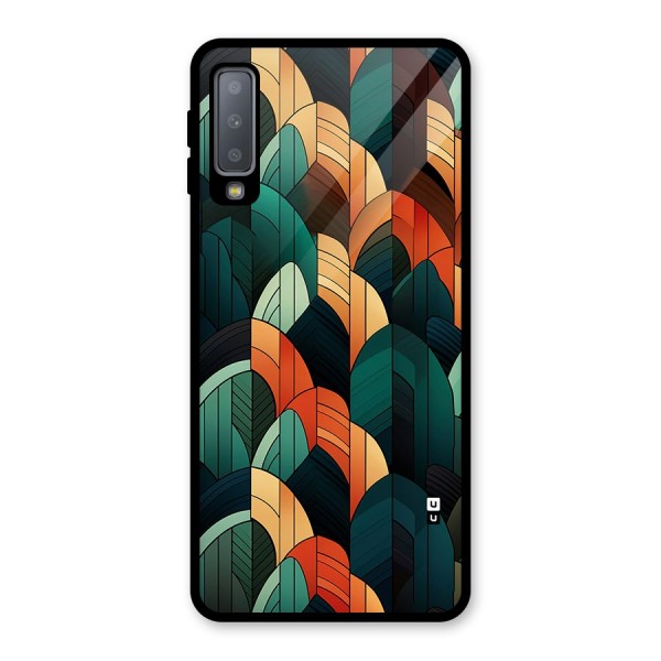 Abstract Seamless Pattern Glass Back Case for Galaxy A7 (2018)