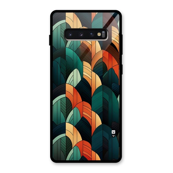 Abstract Seamless Pattern Glass Back Case for Galaxy S10 Plus