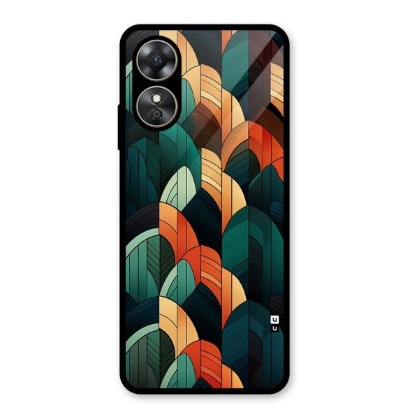 Abstract Seamless Pattern Glass Back Case for Oppo A17