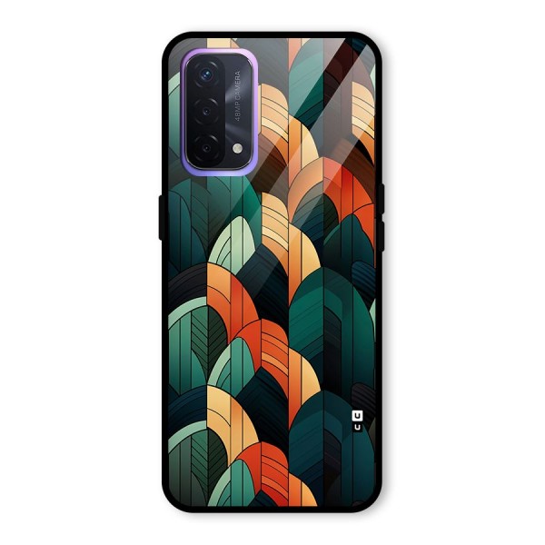 Abstract Seamless Pattern Glass Back Case for Oppo A74 5G