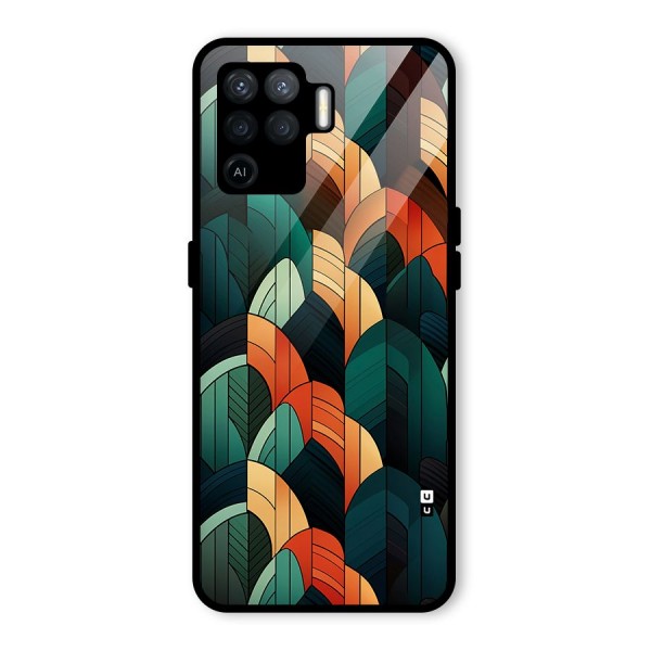 Abstract Seamless Pattern Glass Back Case for Oppo F19 Pro