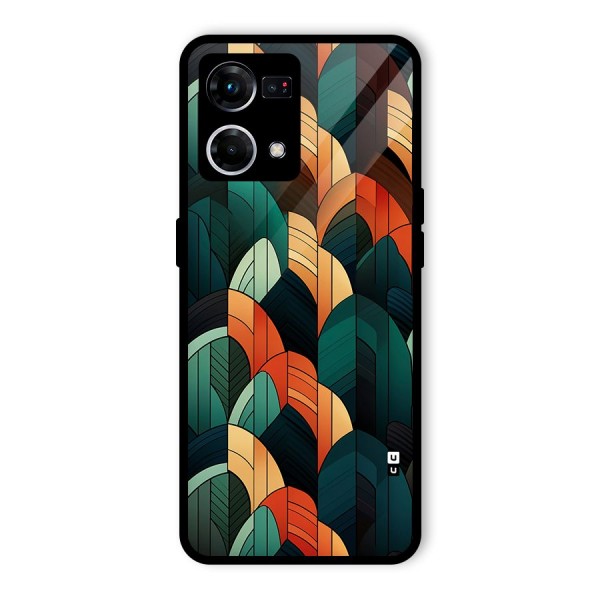 Abstract Seamless Pattern Glass Back Case for Oppo F21 Pro 4G